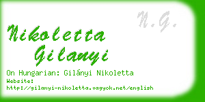 nikoletta gilanyi business card