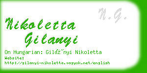 nikoletta gilanyi business card